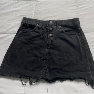 Madewell Black Denim Skirt